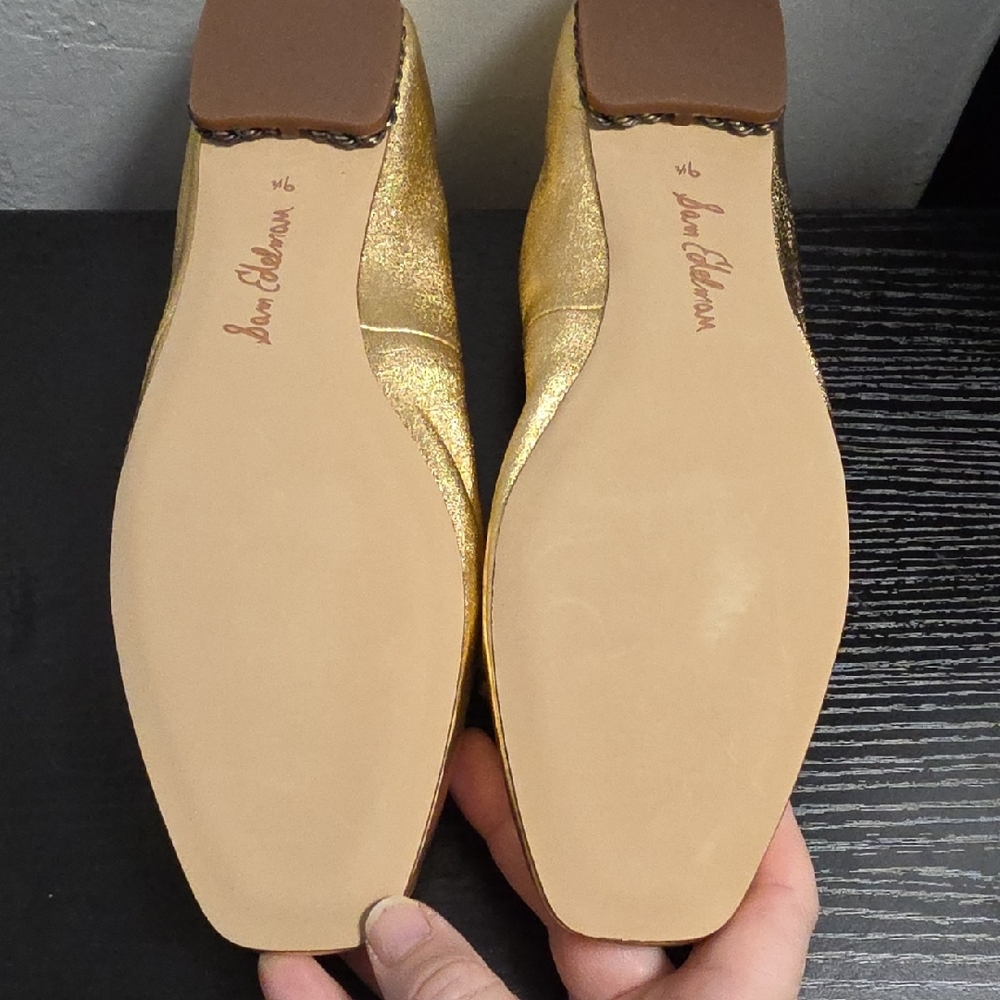 Sam Edelman Metallic Gold Flats - Picture 4 of 5
